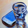 iPhone with water glass